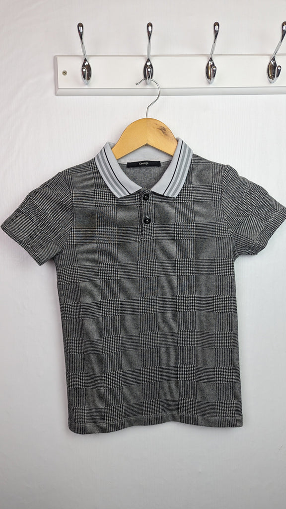 George Grey Pattered Top - Boys 8-9 Years Little Ones Preloved Used, Preloved, Preworn & Second Hand Baby, Kids & Children's Clothing UK Online. Cheap affordable. Brands including Next, Joules, Nutmeg Morrisons, TU, F&F, H&M.