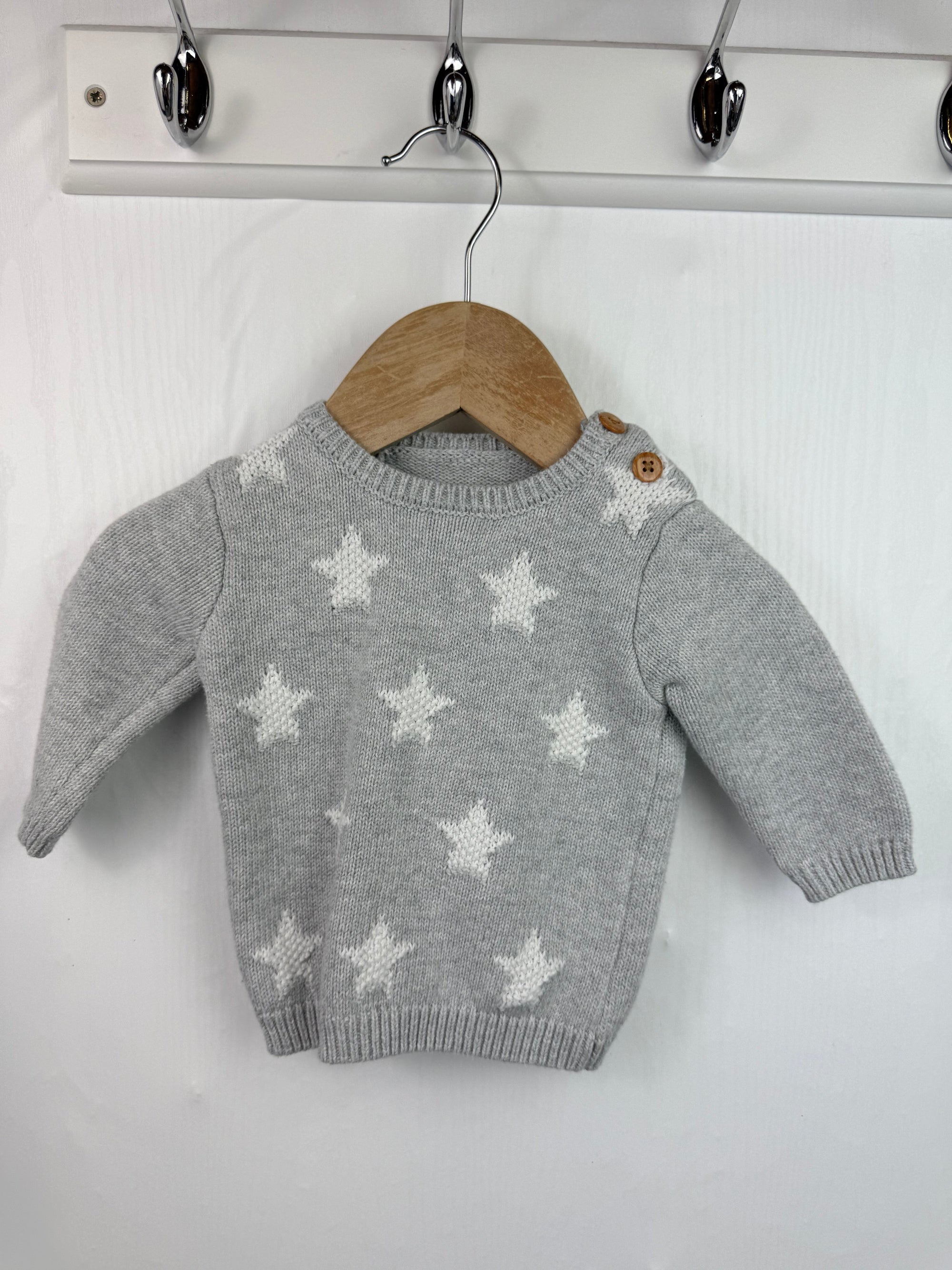 George Grey Star Jumper - Boys Newborn - Little Ones Preloved. Second Hand Children's & Preloved Baby, Kids, Girls & Boys Clothes. UK online