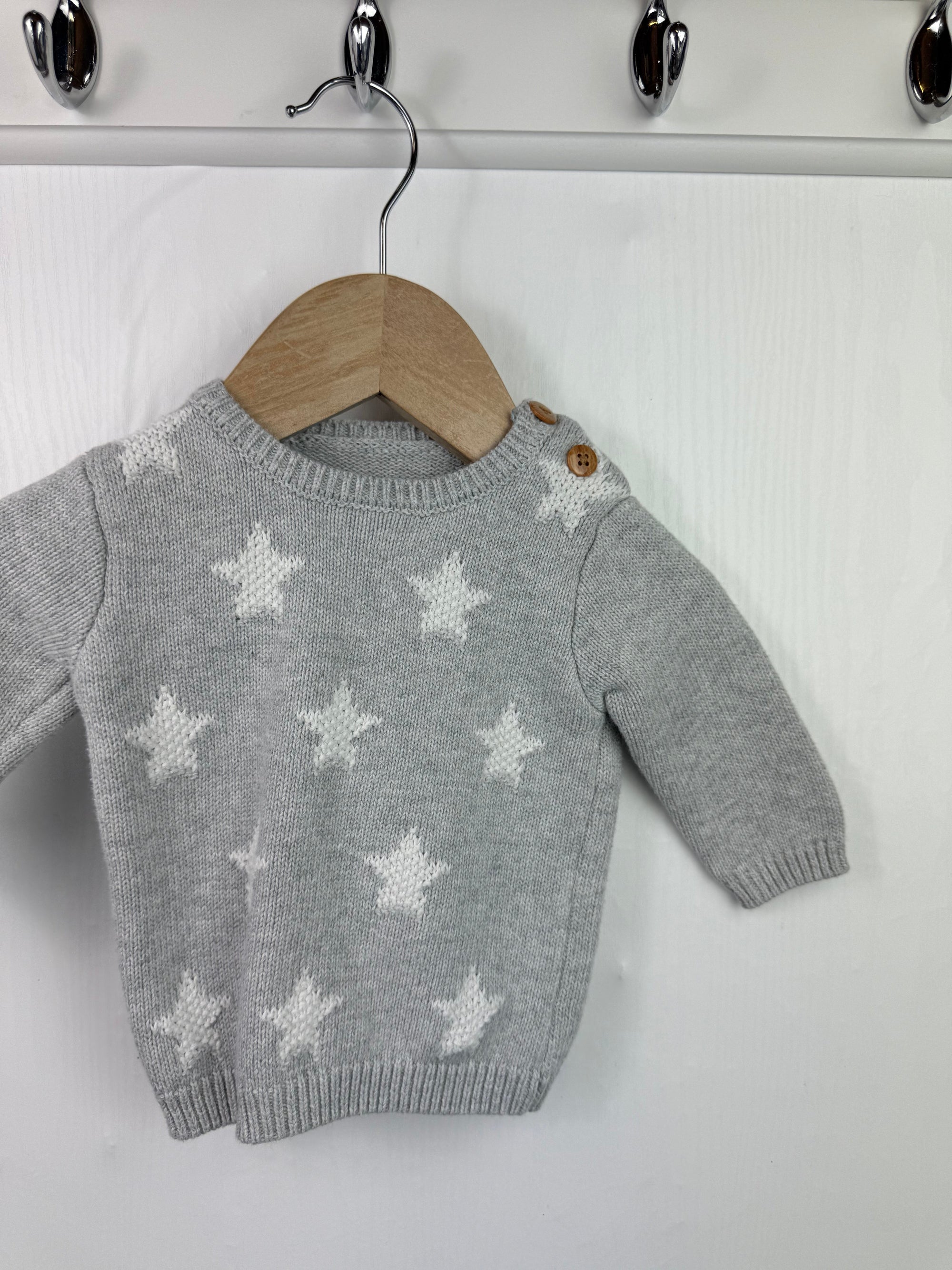 George Grey Star Jumper - Boys Newborn - Little Ones Preloved. Second Hand Children's & Preloved Baby, Kids, Girls & Boys Clothes. UK online