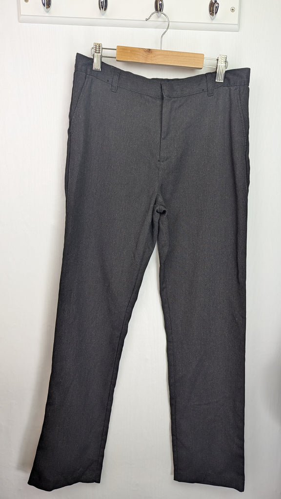 George Grey Straight Leg School Trousers - Boys 13-14 Years George Used, Preloved, Preworn & Second Hand Baby, Kids & Children's Clothing UK Online. Cheap affordable. Brands including Next, Joules, Nutmeg Morrisons, TU, F&F, H&M.