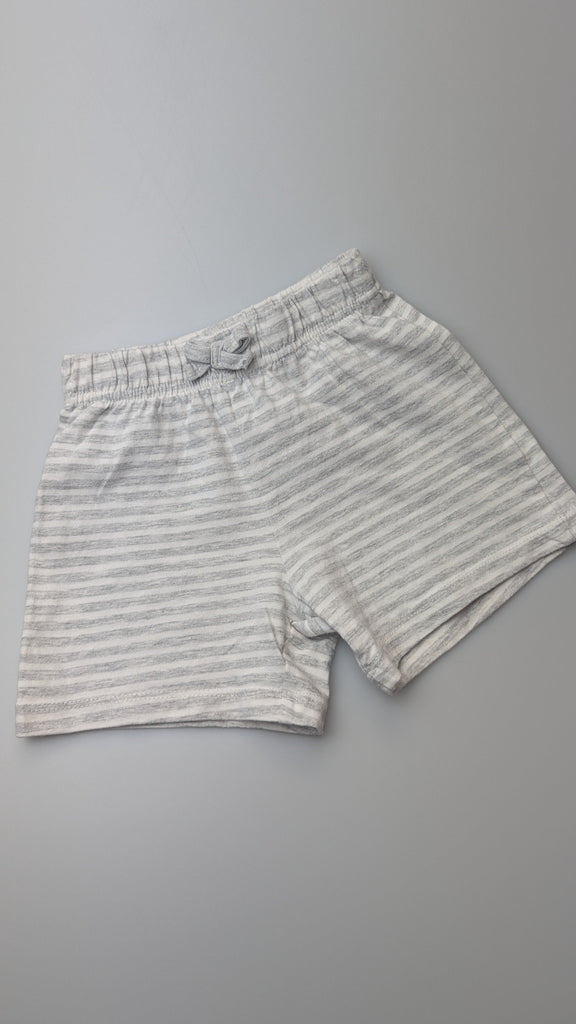 George Grey Striped Bow Shorts - Girls 2-3 Years Little Ones Preloved Used, Preloved, Preworn Baby, Girls & Boys Clothes. Kids & Children's second hand Clothing UK Online. Cheap affordable. Brands including Next, Joules, Nutmeg Morrisons, TU, F&F, H&M.