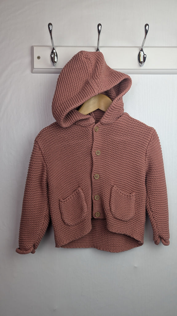 George Knit Pink Hooded Cardigan - Girls 12-18 Months Little Ones Preloved Used, Preloved, Preworn & Second Hand Baby, Kids & Children's Clothing UK Online. Cheap affordable. Brands including Next, Joules, Nutmeg Morrisons, TU, F&F, H&M.