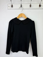 George Lace Collar Black Top - Girls 6 - 7 Years - Little Ones Preloved. Second Hand Children's & Preloved Baby, Kids, Girls & Boys Clothes. UK online