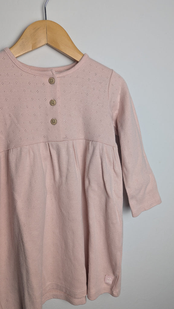 George Light Pink Long Sleeve Dress - Girls 12-18 Months Little Ones Preloved Used, Preloved, Preworn & Second Hand Baby, Kids & Children's Clothing UK Online. Cheap affordable. Brands including Next, Joules, Nutmeg Morrisons, TU, F&F, H&M.