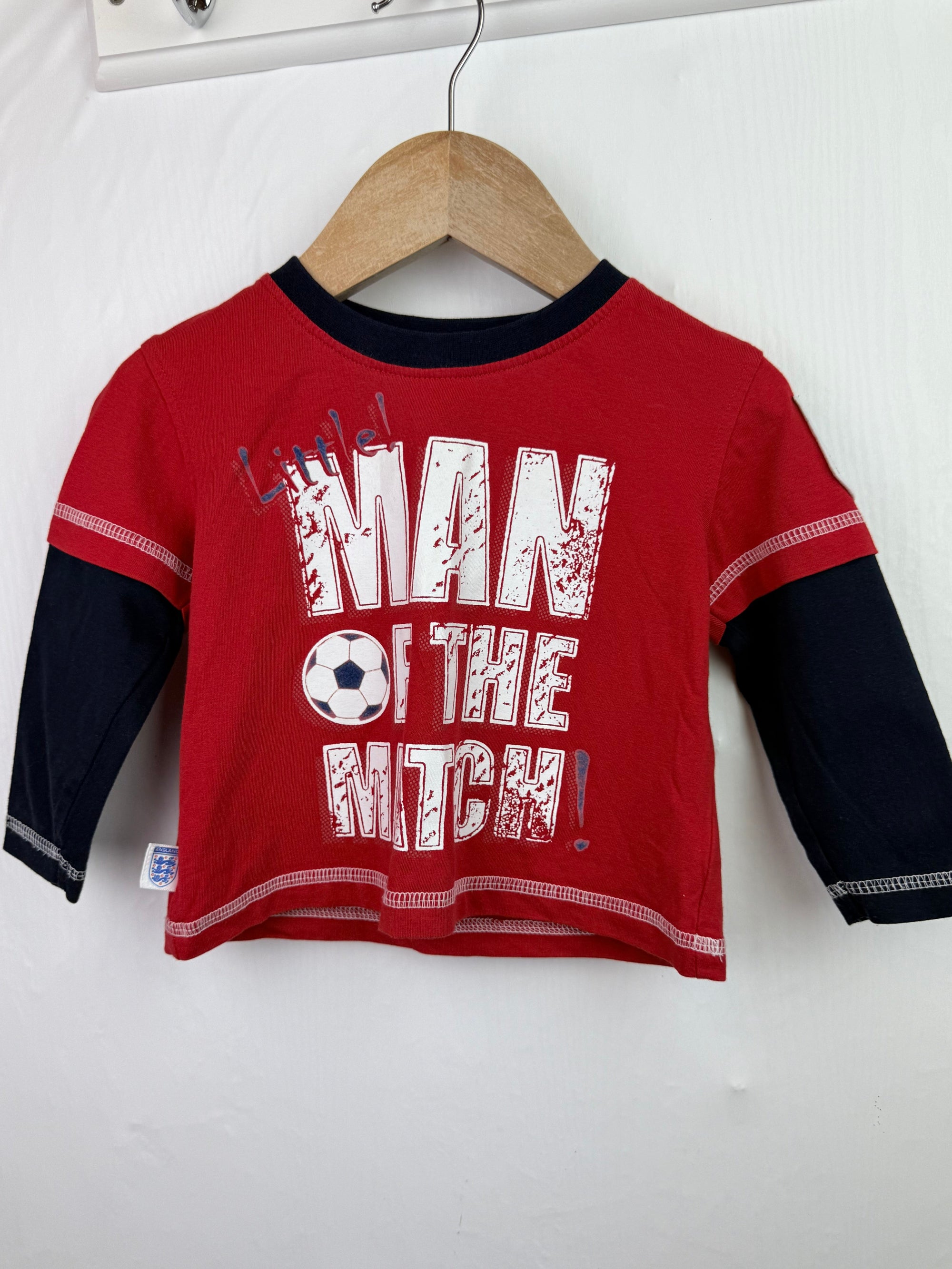 George 'Man of the Match' England Top - Boys 6 - 9 Months - Little Ones Preloved. Second Hand Children's & Preloved Baby, Kids, Girls & Boys Clothes. UK online