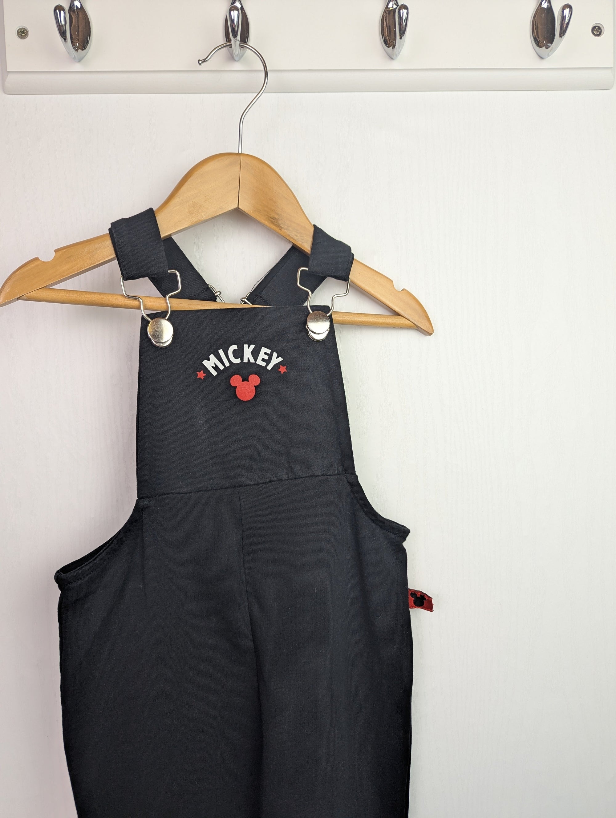 George Mickey Mouse Cotton Dungarees - 18 - 24 Months - Little Ones Preloved. Second Hand Children's & Preloved Baby, Kids, Girls & Boys Clothes. UK online