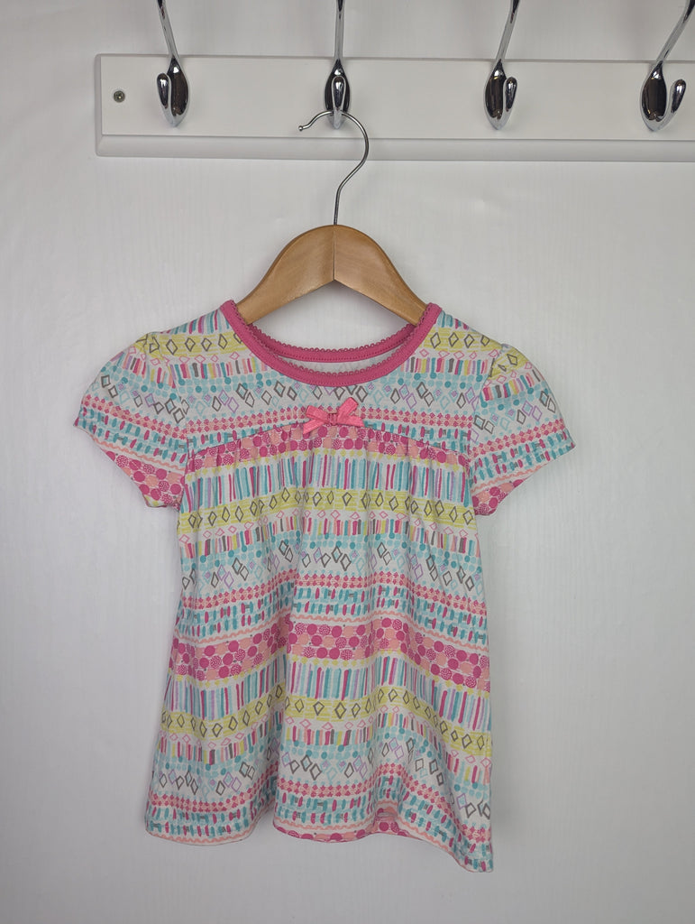 George Multi Pattern Top - Girls 12-18 Months Little Ones Preloved Used, Preloved, Preworn Baby, Girls & Boys Clothes. Kids & Children's second hand Clothing UK Online. Cheap affordable. Brands including Next, Joules, Nutmeg Morrisons, TU, F&F, H&M.