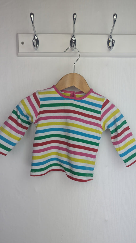 George Multicoloured Striped Top - Baby Girls 3-6 Months George Used, Preloved, Preworn & Second Hand Baby, Kids & Children's Clothing UK Online. Cheap affordable. Brands including Next, Joules, Nutmeg Morrisons, TU, F&F, H&M.