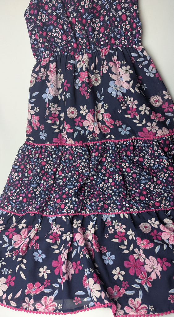 George Navy Floral Maxi Dress - Girls 10-11 Years Little Ones Preloved Used, Preloved, Preworn Baby, Girls & Boys Clothes. Kids & Children's second hand Clothing UK Online. Cheap affordable. Brands including Next, Joules, Nutmeg Morrisons, TU, F&F, H&M.