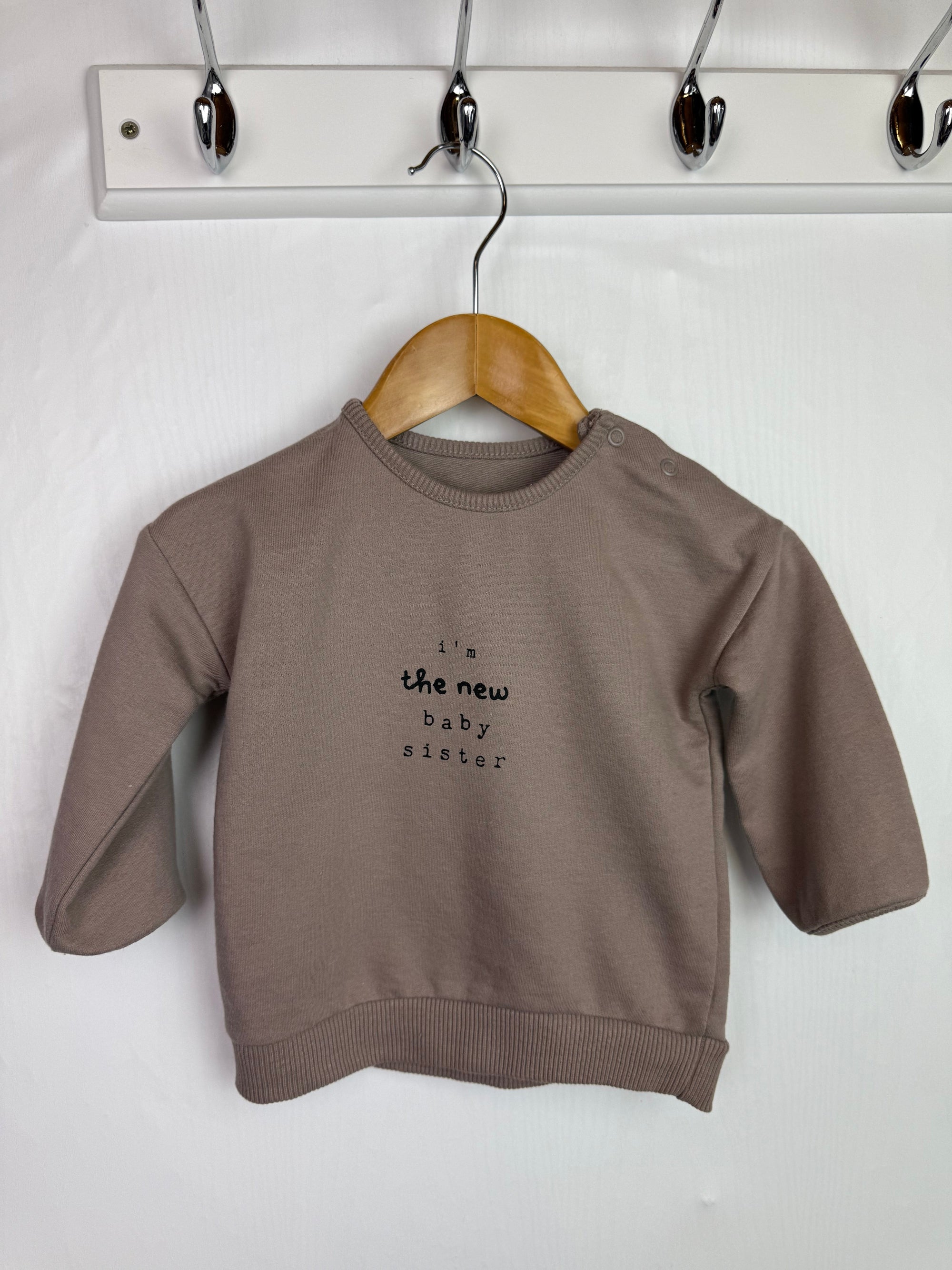 George New Baby Sister Jumper - Baby Girls 3 - 6 Months - Little Ones Preloved. Second Hand Children's & Preloved Baby, Kids, Girls & Boys Clothes. UK online