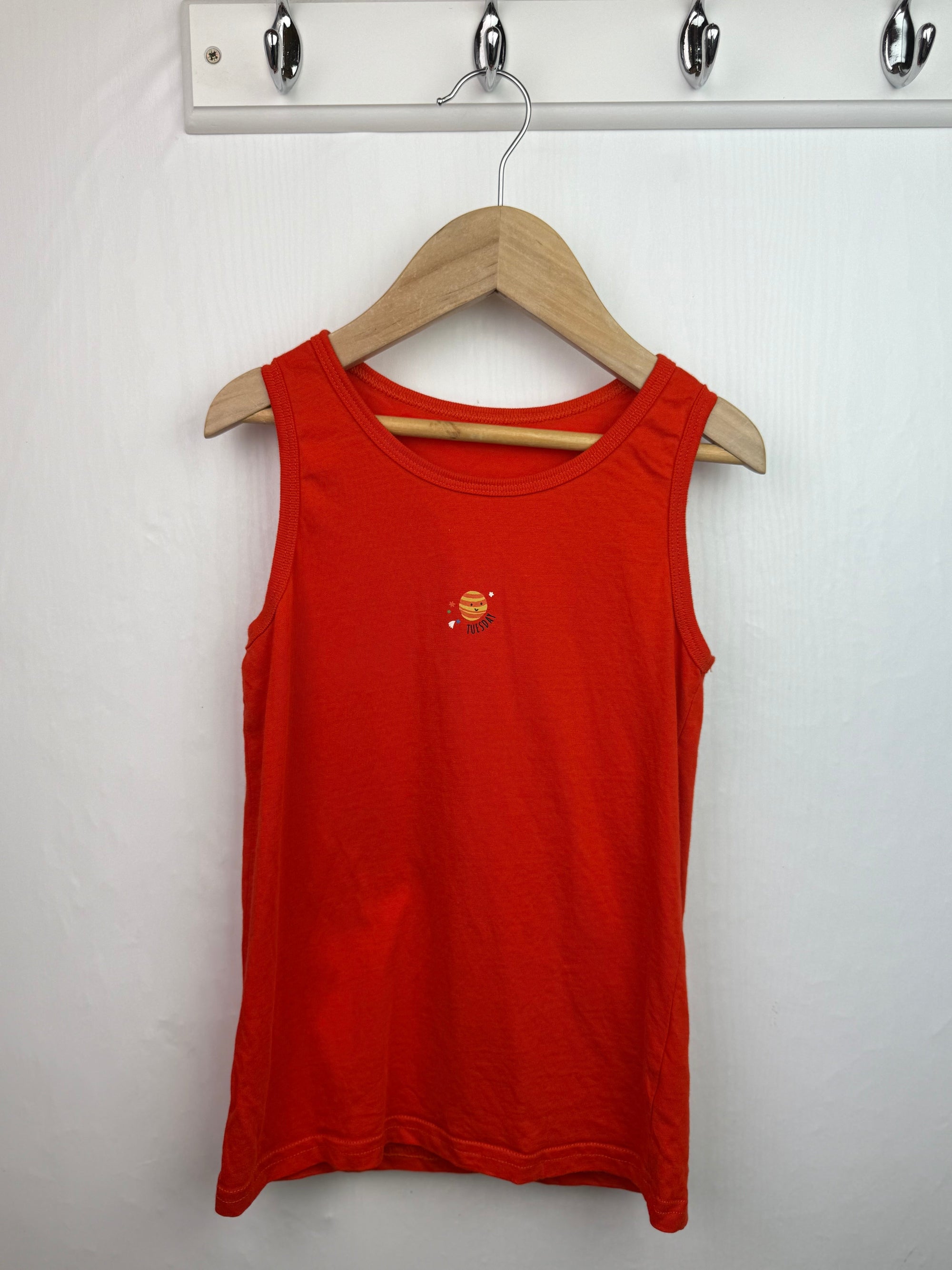 George Orange Tuesday Vest Top - Boys 8 - 9 Years - Little Ones Preloved. Second Hand Children's & Preloved Baby, Kids, Girls & Boys Clothes. UK online