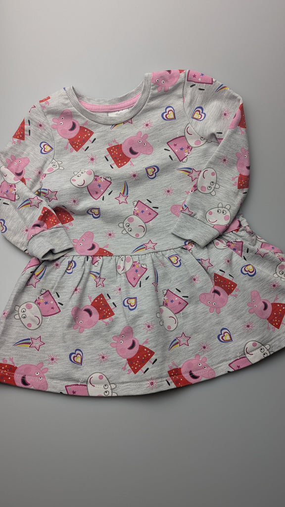 George Peppa Pig Jumper Dress - Girls 12-18 Months Little Ones Preloved Used, Preloved, Preworn Baby, Girls & Boys Clothes. Kids & Children's second hand Clothing UK Online. Cheap affordable. Brands including Next, Joules, Nutmeg Morrisons, TU, F&F, H&M.