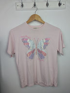 George Pink Butterfly Top - Girls 12 - 13 Years - Little Ones Preloved. Second Hand Children's & Preloved Baby, Kids, Girls & Boys Clothes. UK online