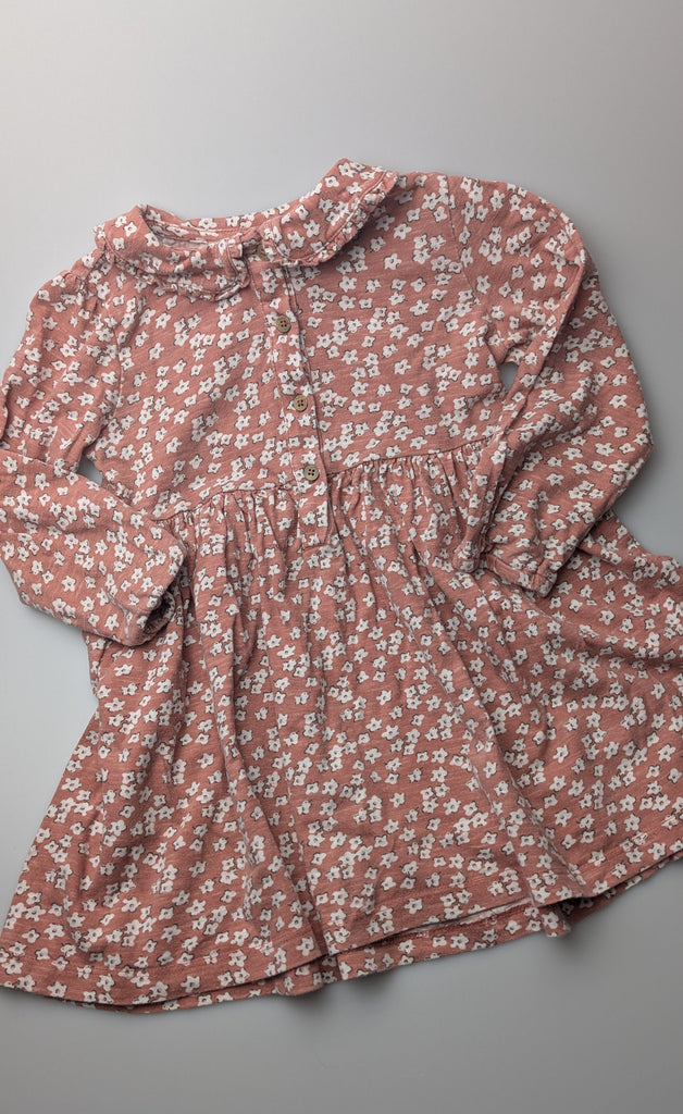 George Pink Floral Long Sleeve Dress - Girls 3-4 Years Little Ones Preloved Used, Preloved, Preworn Baby, Girls & Boys Clothes. Kids & Children's second hand Clothing UK Online. Cheap affordable. Brands including Next, Joules, Nutmeg Morrisons, TU, F&F, H&M.