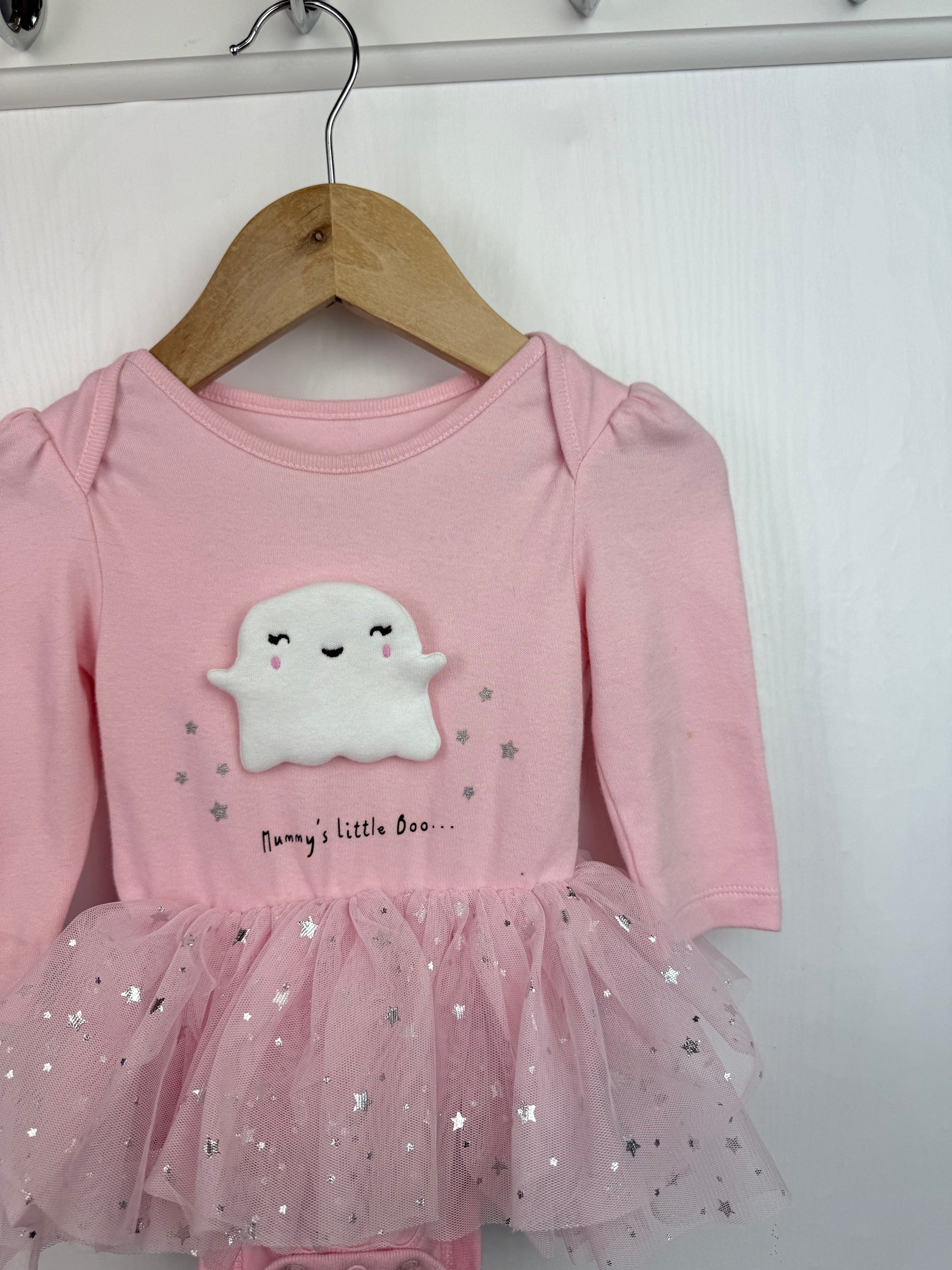 George Pink Ghost Halloween Bodysuit - Girls 6 - 9 Months - Little Ones Preloved. Second Hand Children's & Preloved Baby, Kids, Girls & Boys Clothes. UK online