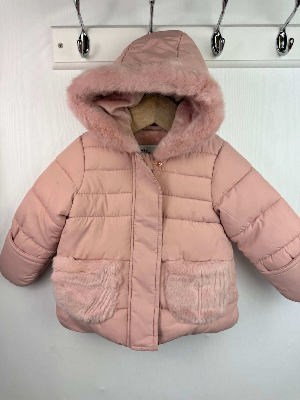 George Pink Padded Coat - Girls 6 - 9 Months - Little Ones Preloved. Second Hand Children's & Preloved Baby, Kids, Girls & Boys Clothes. UK online