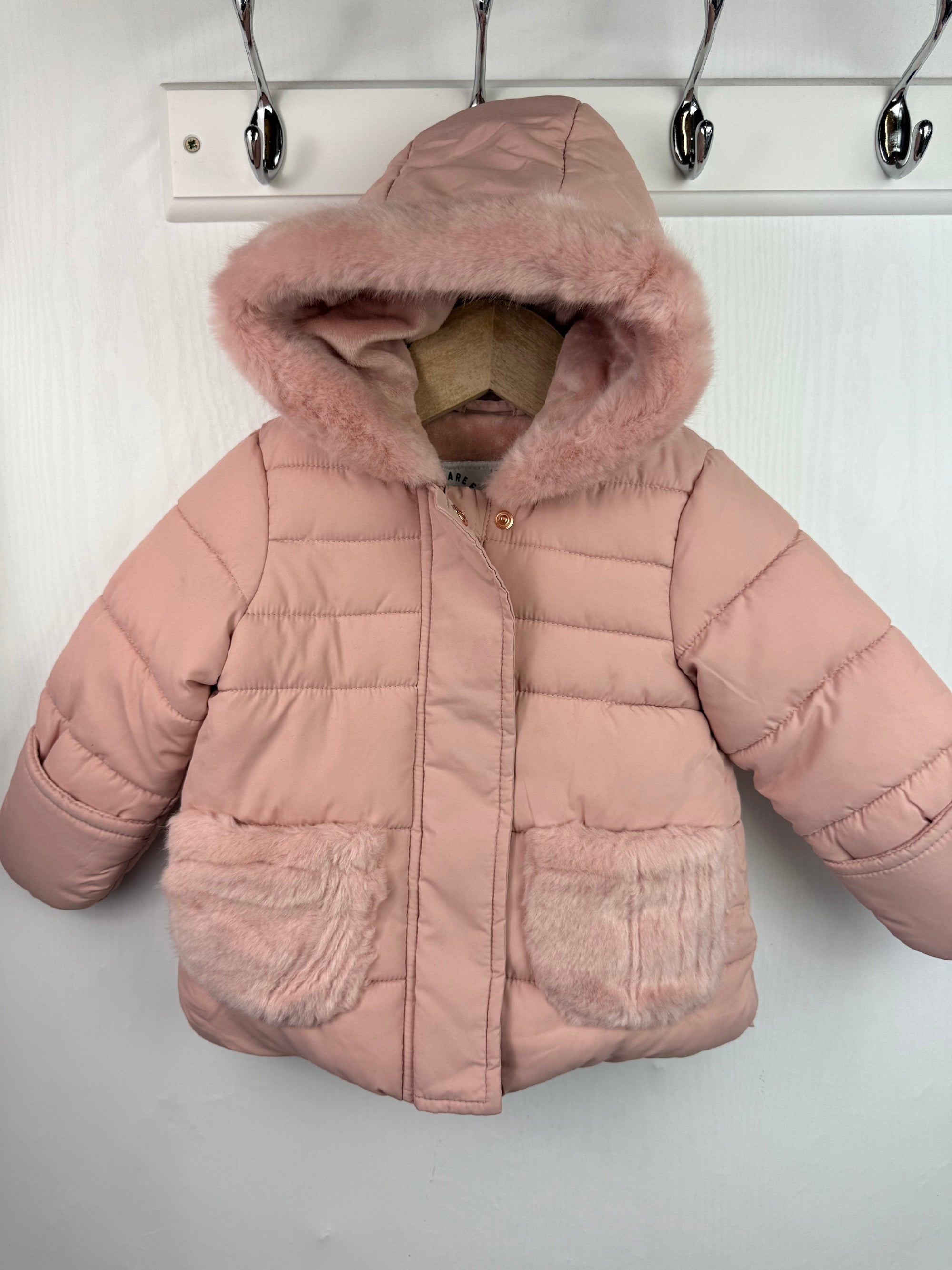 George Pink Padded Coat - Girls 6 - 9 Months - Little Ones Preloved. Second Hand Children's & Preloved Baby, Kids, Girls & Boys Clothes. UK online