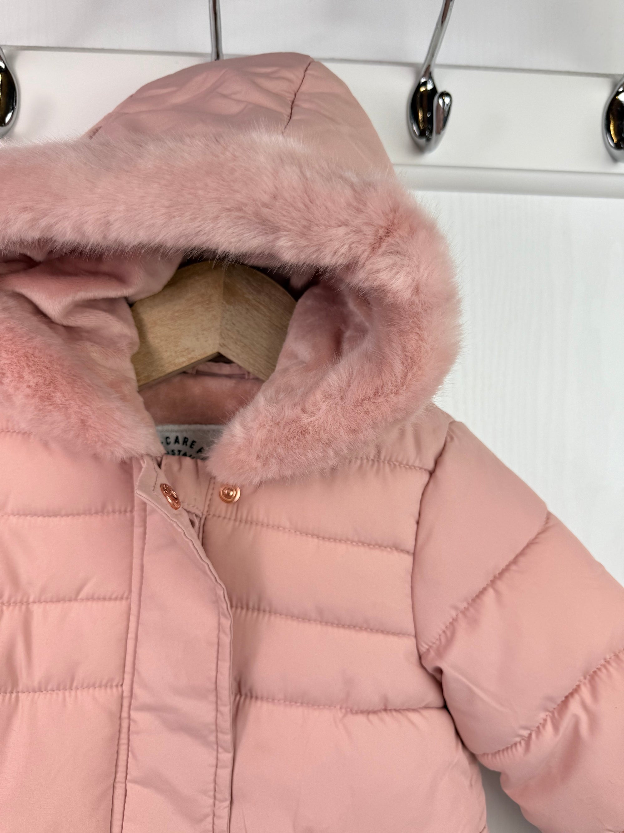 George Pink Padded Coat - Girls 6 - 9 Months - Little Ones Preloved. Second Hand Children's & Preloved Baby, Kids, Girls & Boys Clothes. UK online