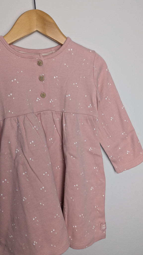 George Pink Star Long Sleeve Dress - Girls 12-18 Months Little Ones Preloved Used, Preloved, Preworn & Second Hand Baby, Kids & Children's Clothing UK Online. Cheap affordable. Brands including Next, Joules, Nutmeg Morrisons, TU, F&F, H&M.