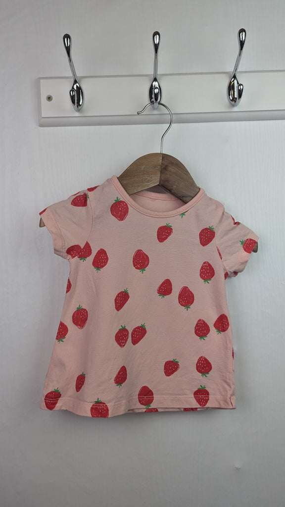 George Pink Strawberry Top - Girls 3-6 Months Little Ones Preloved Used, Preloved, Preworn & Second Hand Baby, Kids & Children's Clothing UK Online. Cheap affordable. Brands including Next, Joules, Nutmeg Morrisons, TU, F&F, H&M.