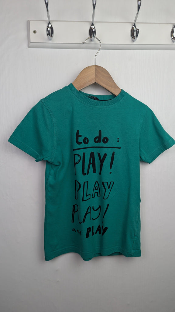 George Play Play Play Top - Boys 5-6 Years Little Ones Preloved Used, Preloved, Preworn & Second Hand Baby, Kids & Children's Clothing UK Online. Cheap affordable. Brands including Next, Joules, Nutmeg Morrisons, TU, F&F, H&M.