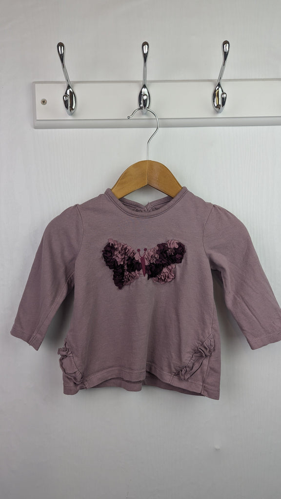 George Plum Butterfly Top - Girls 3-6 Months Little Ones Preloved Used, Preloved, Preworn & Second Hand Baby, Kids & Children's Clothing UK Online. Cheap affordable. Brands including Next, Joules, Nutmeg Morrisons, TU, F&F, H&M.