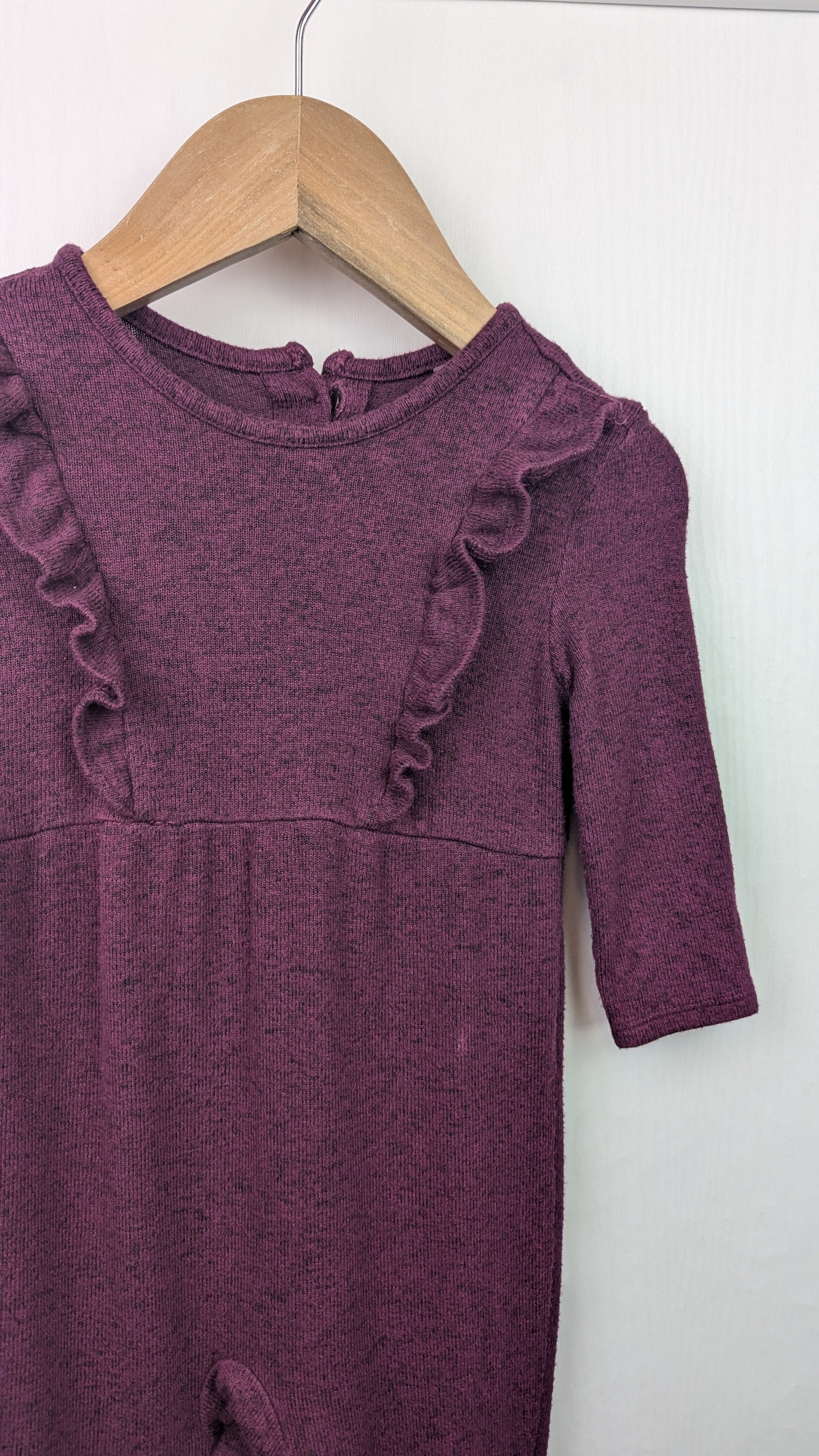 George Purple Knit Romper - Girls 6 - 9 Months - Little Ones Preloved. Second Hand Children's & Preloved Baby, Kids, Girls & Boys Clothes. UK online