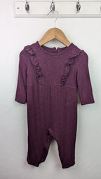 George Purple Knit Romper - Girls 6 - 9 Months - Little Ones Preloved. Second Hand Children's & Preloved Baby, Kids, Girls & Boys Clothes. UK online