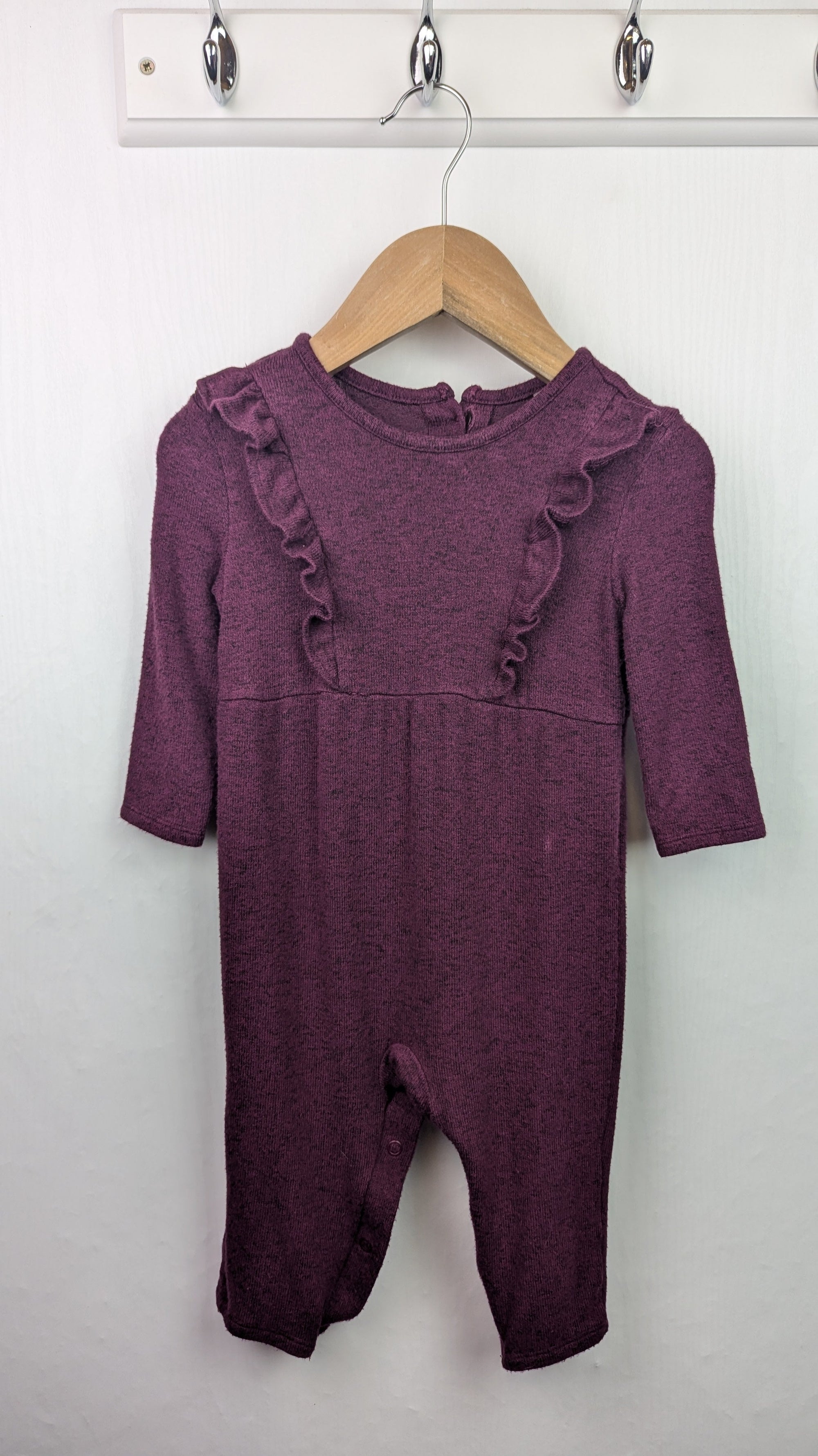 George Purple Knit Romper - Girls 6 - 9 Months - Little Ones Preloved. Second Hand Children's & Preloved Baby, Kids, Girls & Boys Clothes. UK online