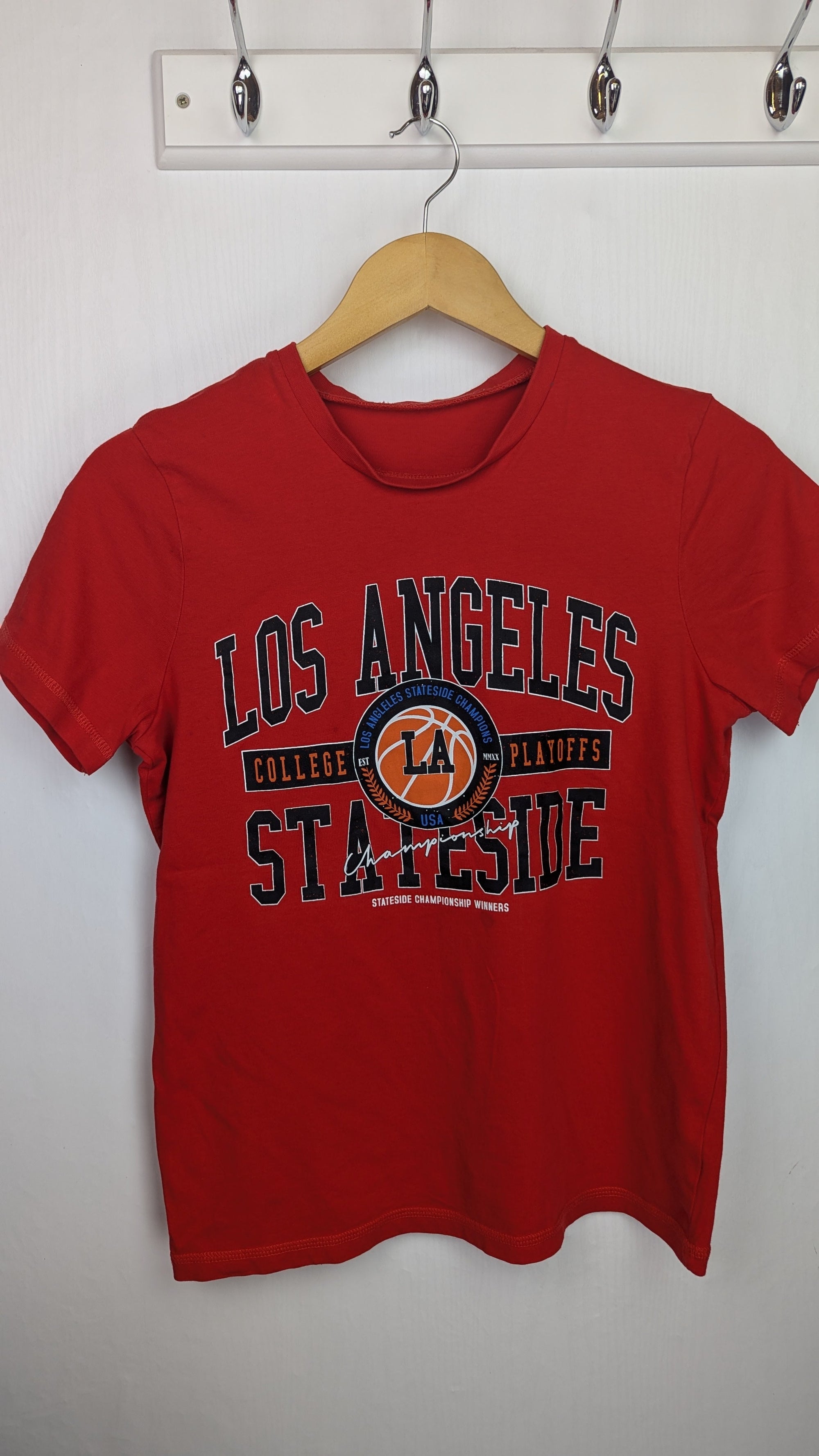 George Red LA Championship Top - Boys 13 - 14 Years - Little Ones Preloved. Second Hand Children's & Preloved Baby, Kids, Girls & Boys Clothes. UK online
