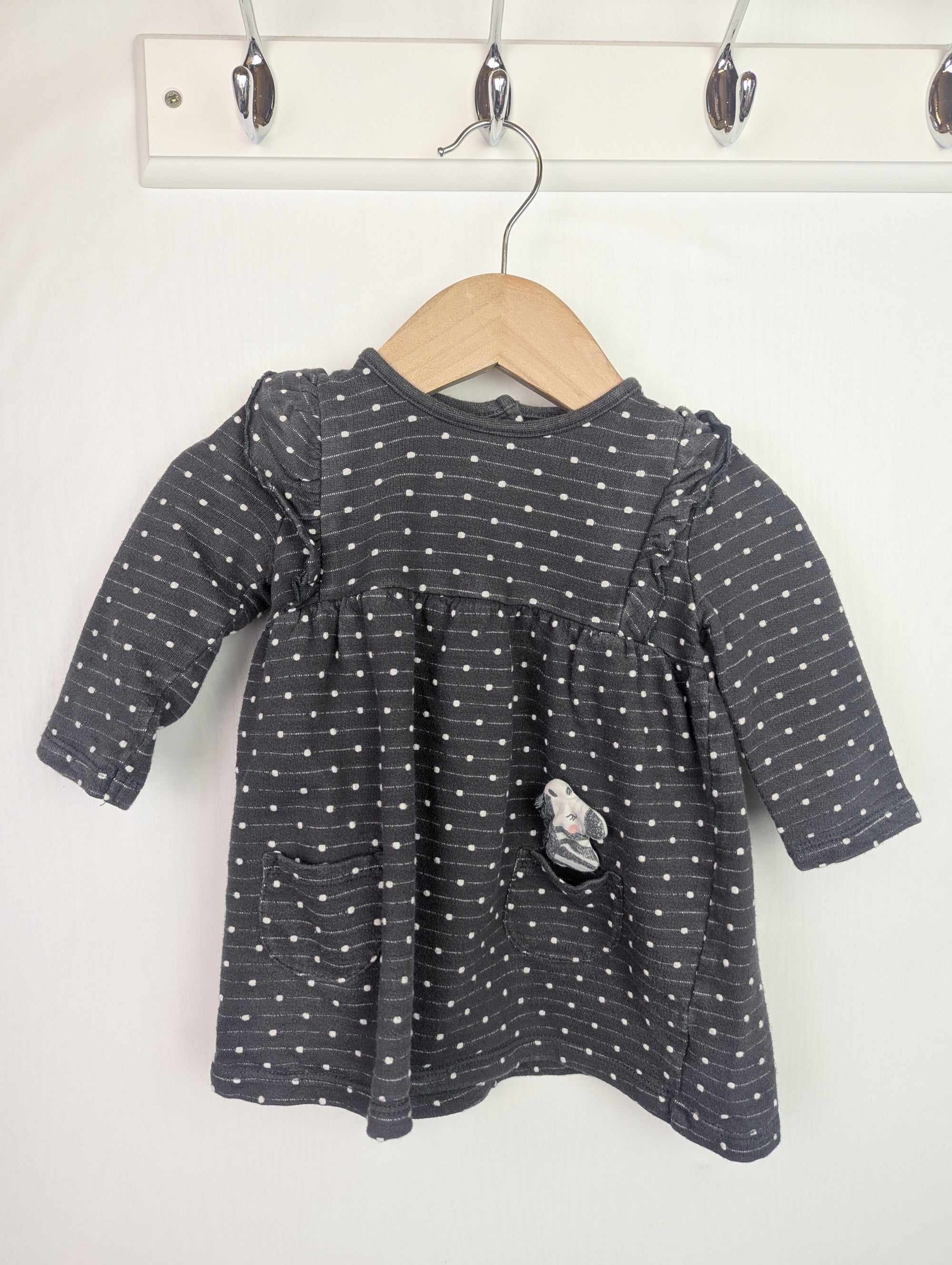 George Striped Zebra Dress - Baby Girls 3 - 6 Months - Little Ones Preloved. Second Hand Children's & Preloved Baby, Kids, Girls & Boys Clothes. UK online