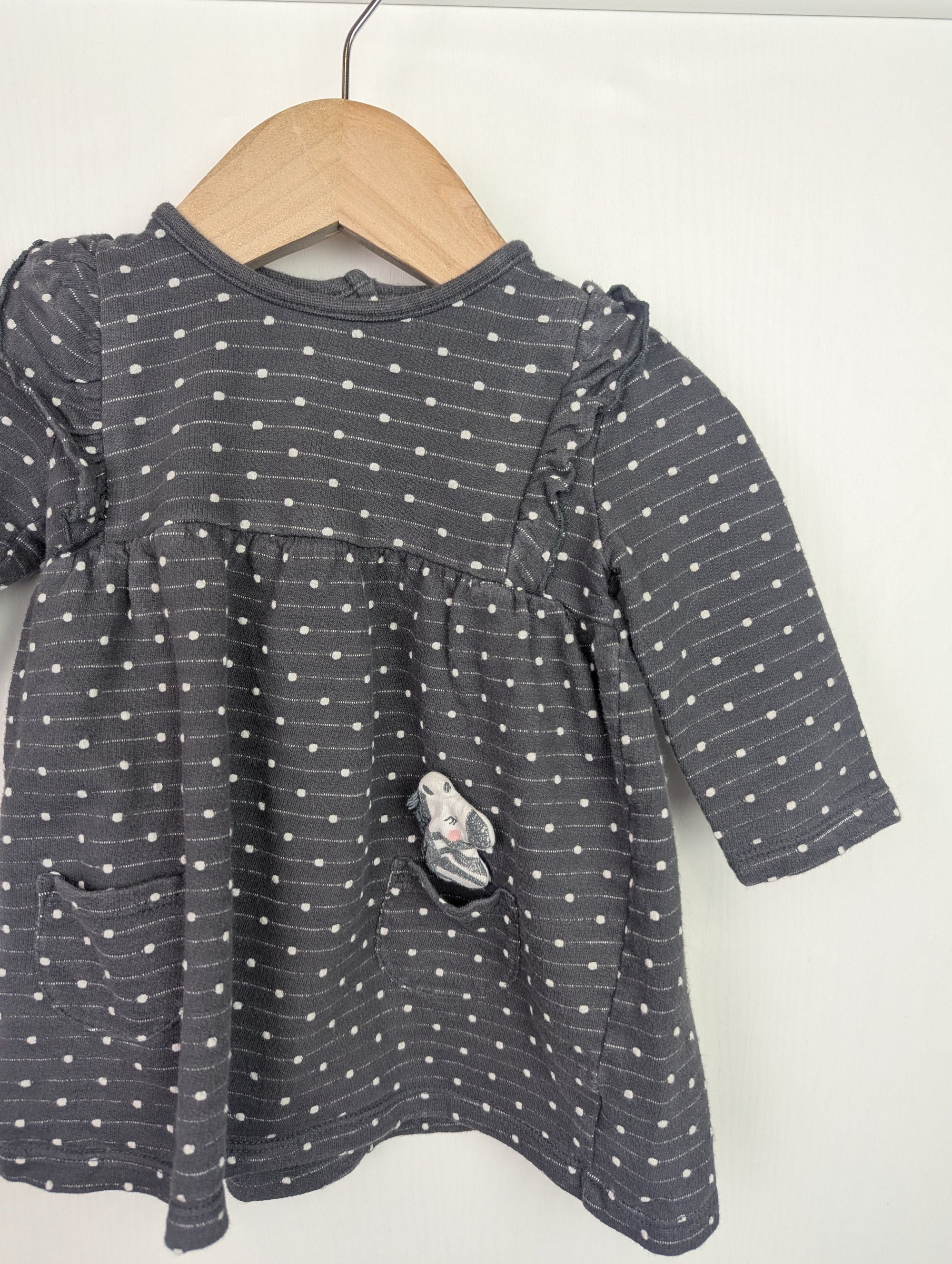 George Striped Zebra Dress - Baby Girls 3 - 6 Months - Little Ones Preloved. Second Hand Children's & Preloved Baby, Kids, Girls & Boys Clothes. UK online