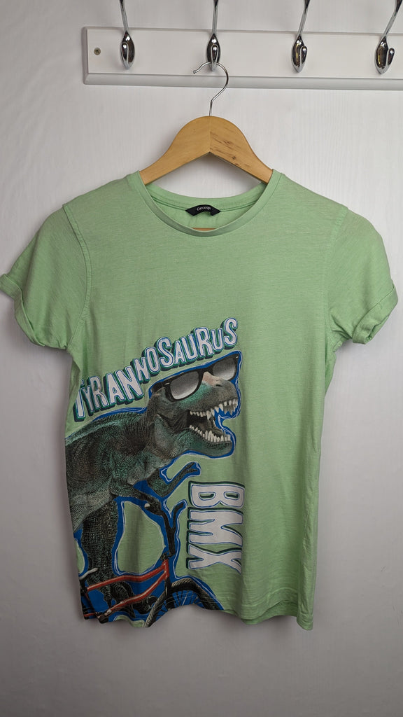 George T-Rex BMX Top - Boys 13-14 Years Little Ones Preloved Used, Preloved, Preworn & Second Hand Baby, Kids & Children's Clothing UK Online. Cheap affordable. Brands including Next, Joules, Nutmeg Morrisons, TU, F&F, H&M.