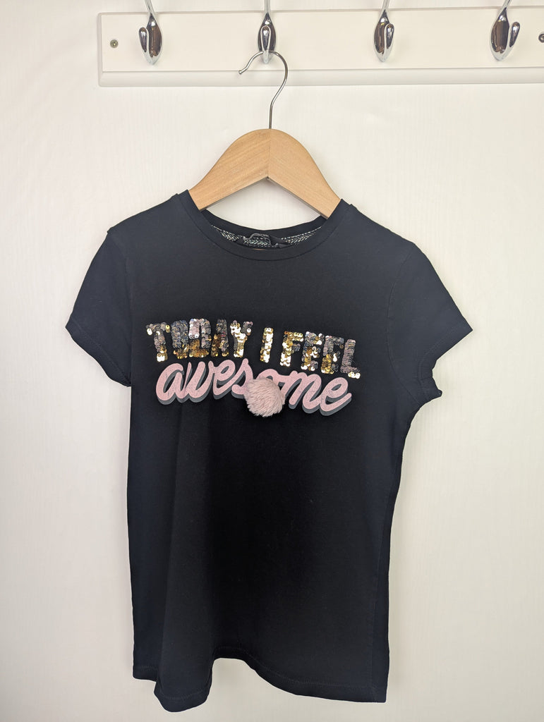 George 'Today I Feel Awesome' Top - Girls 8-9 Years Little Ones Preloved Used, Preloved, Preworn Baby, Girls & Boys Clothes. Kids & Children's second hand Clothing UK Online. Cheap affordable. Brands including Next, Joules, Nutmeg Morrisons, TU, F&F, H&M.