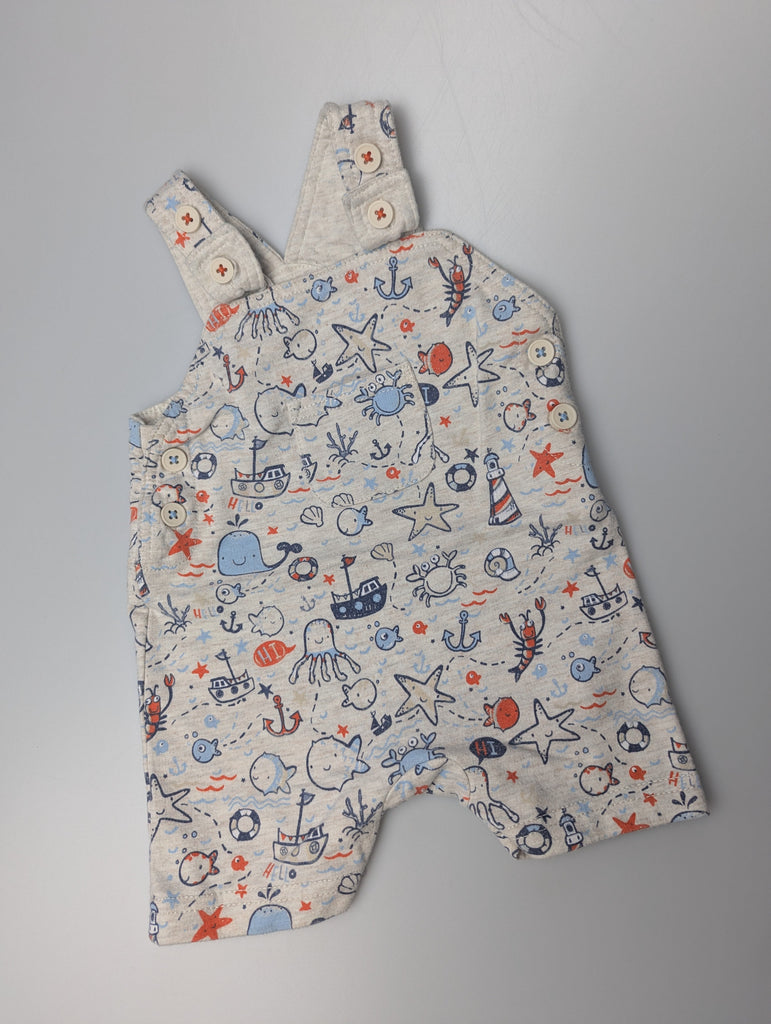 George Under The Sea Romper - Boys 0-3 Months Little Ones Preloved Used, Preloved, Preworn Baby, Girls & Boys Clothes. Kids & Children's second hand Clothing UK Online. Cheap affordable. Brands including Next, Joules, Nutmeg Morrisons, TU, F&F, H&M.