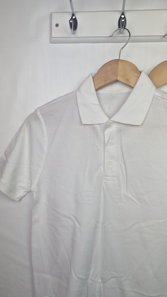 George White Polo School Shirt x2 - Unisex 11-12 Years George Used, Preloved, Preworn Baby, Girls & Boys Clothes. Kids & Children's second hand Clothing UK Online. Cheap affordable. Brands including Next, Joules, Nutmeg Morrisons, TU, F&F, H&M.