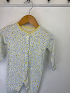 George Yellow & Blue Floral Sleepsuit - Baby Girls Newborn - Little Ones Preloved. Second Hand Children's & Preloved Baby, Kids, Girls & Boys Clothes. UK online