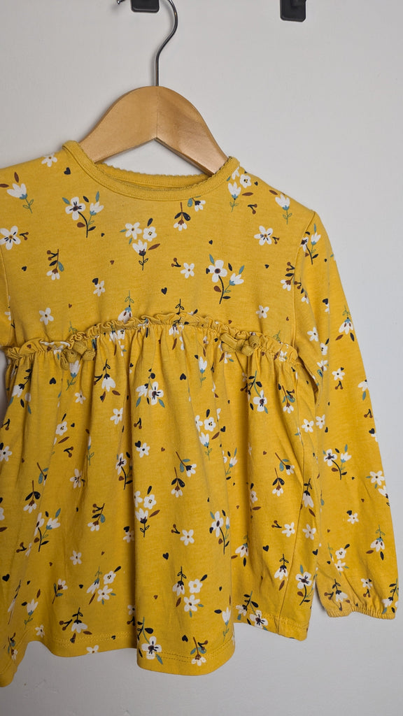 George Yellow Floral Tiered Top - Girls 3-4 Years Little Ones Preloved Used, Preloved, Preworn & Second Hand Baby, Kids & Children's Clothing UK Online. Cheap affordable. Brands including Next, Joules, Nutmeg Morrisons, TU, F&F, H&M.