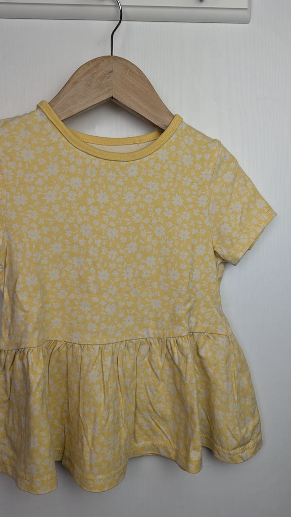 George Yellow Floral Top - Girls 4-5 Years Little Ones Preloved Used, Preloved, Preworn & Second Hand Baby, Kids & Children's Clothing UK Online. Cheap affordable. Brands including Next, Joules, Nutmeg Morrisons, TU, F&F, H&M.