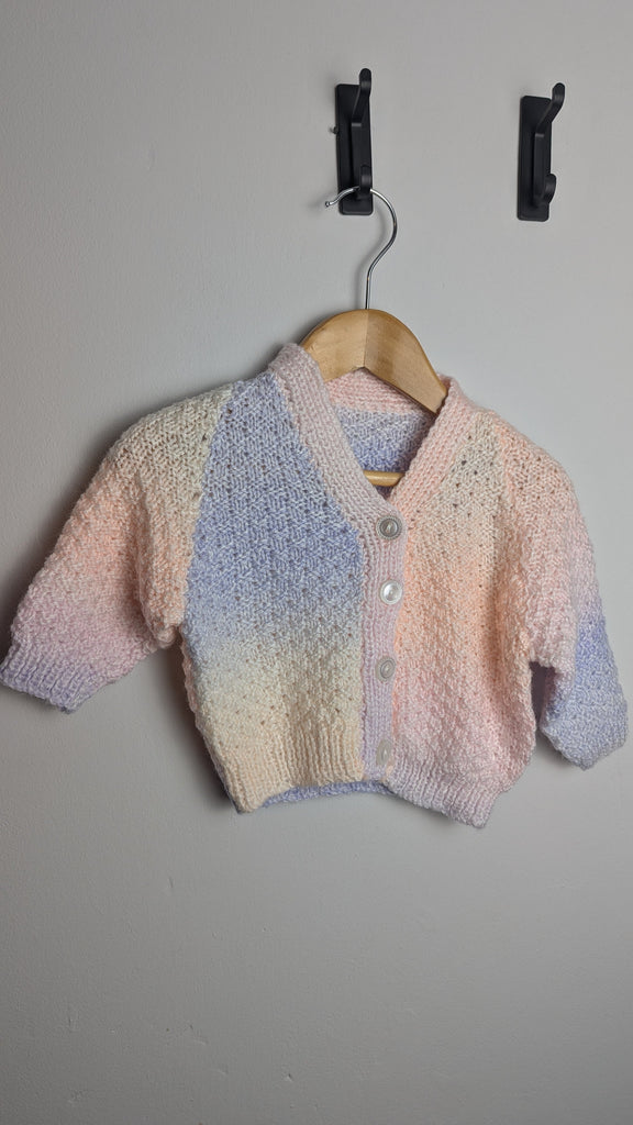 Hand Knitted Ombre Cardigan - Girls 3-6 Months Little Ones Preloved Used, Preloved, Preworn & Second Hand Baby, Kids & Children's Clothing UK Online. Cheap affordable. Brands including Next, Joules, Nutmeg Morrisons, TU, F&F, H&M.