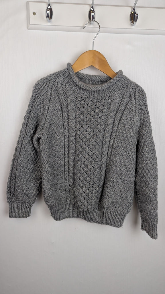 Handmade by Leni Grey Knit Jumper - Unisex 2-4 Years Little Ones Preloved Used, Preloved, Preworn & Second Hand Baby, Kids & Children's Clothing UK Online. Cheap affordable. Brands including Next, Joules, Nutmeg Morrisons, TU, F&F, H&M.