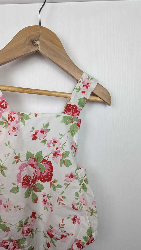 Handmade Floral Romper - Girls 3-6 Months Handmade Used, Preloved, Preworn & Second Hand Baby, Kids & Children's Clothing UK Online. Cheap affordable. Brands including Next, Joules, Nutmeg Morrisons, TU, F&F, H&M.