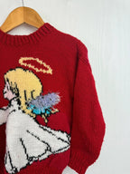 Handmade Knit Christmas Angel Jumper - Unisex 12 - 18 Months - Little Ones Preloved. Second Hand Children's & Preloved Baby, Kids, Girls & Boys Clothes. UK online