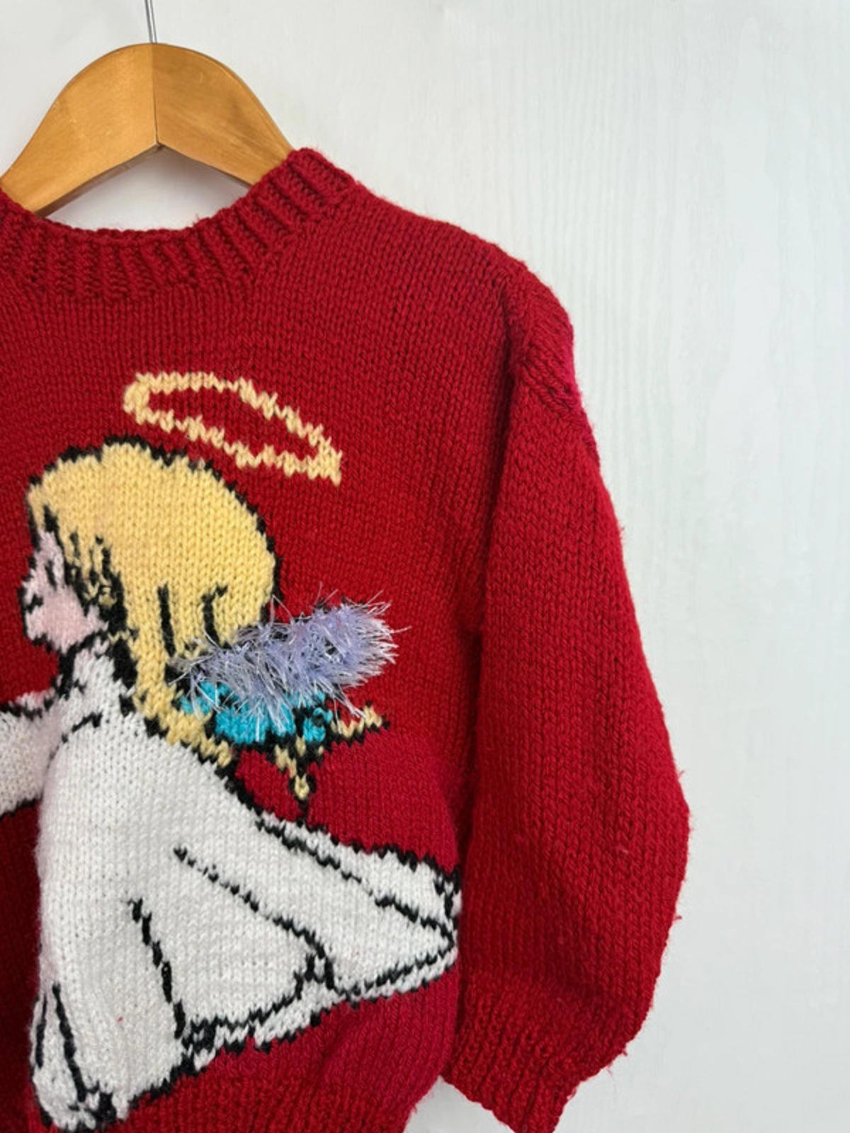 Handmade Knit Christmas Angel Jumper - Unisex 12 - 18 Months - Little Ones Preloved. Second Hand Children's & Preloved Baby, Kids, Girls & Boys Clothes. UK online