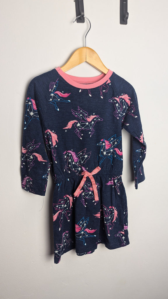 Hatley Navy Unicorn Long Sleeve Top - Girls 3 Years Little Ones Preloved Used, Preloved, Preworn Baby, Girls & Boys Clothes. Kids & Children's second hand Clothing UK Online. Cheap affordable. Brands including Next, Joules, Nutmeg Morrisons, TU, F&F, H&M.