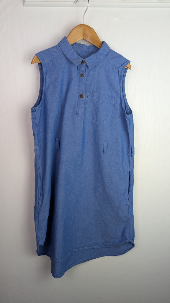 H&M 100% Cotton Sleeveless Denim Dress - Girls 9-10 Years Little Ones Preloved Used, Preloved, Preworn Baby, Girls & Boys Clothes. Kids & Children's second hand Clothing UK Online. Cheap affordable. Brands including Next, Joules, Nutmeg Morrisons, TU, F&F, H&M.