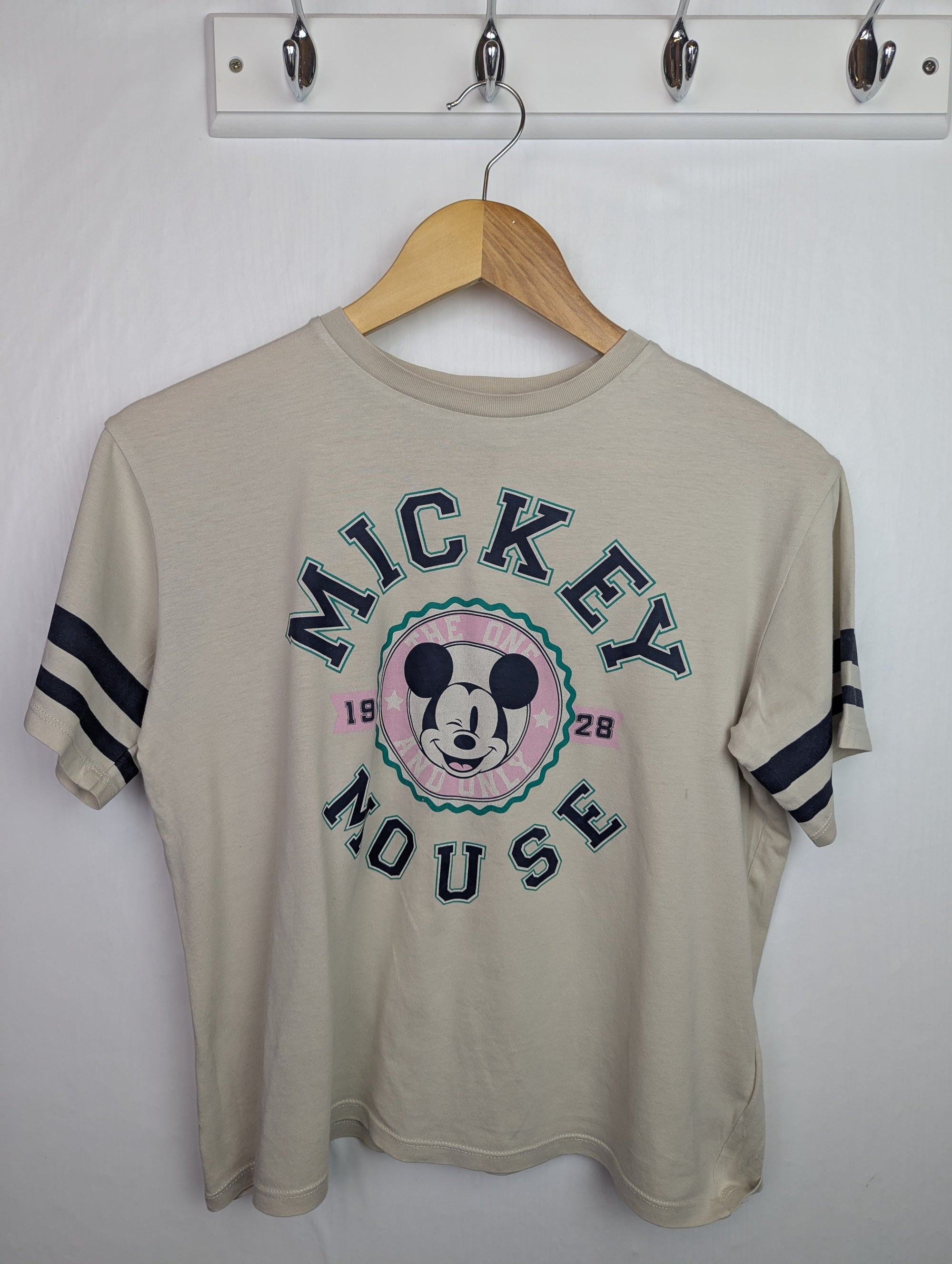 H&M Beige Mickey Mouse Top - Girls 10 - 12 Years - Little Ones Preloved. Second Hand Children's & Preloved Baby, Kids, Girls & Boys Clothes. UK online