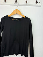 H&M Black Ribbed Long Sleeve Top - Girls 6 - 8 Years - Little Ones Preloved. Second Hand Children's & Preloved Baby, Kids, Girls & Boys Clothes. UK online