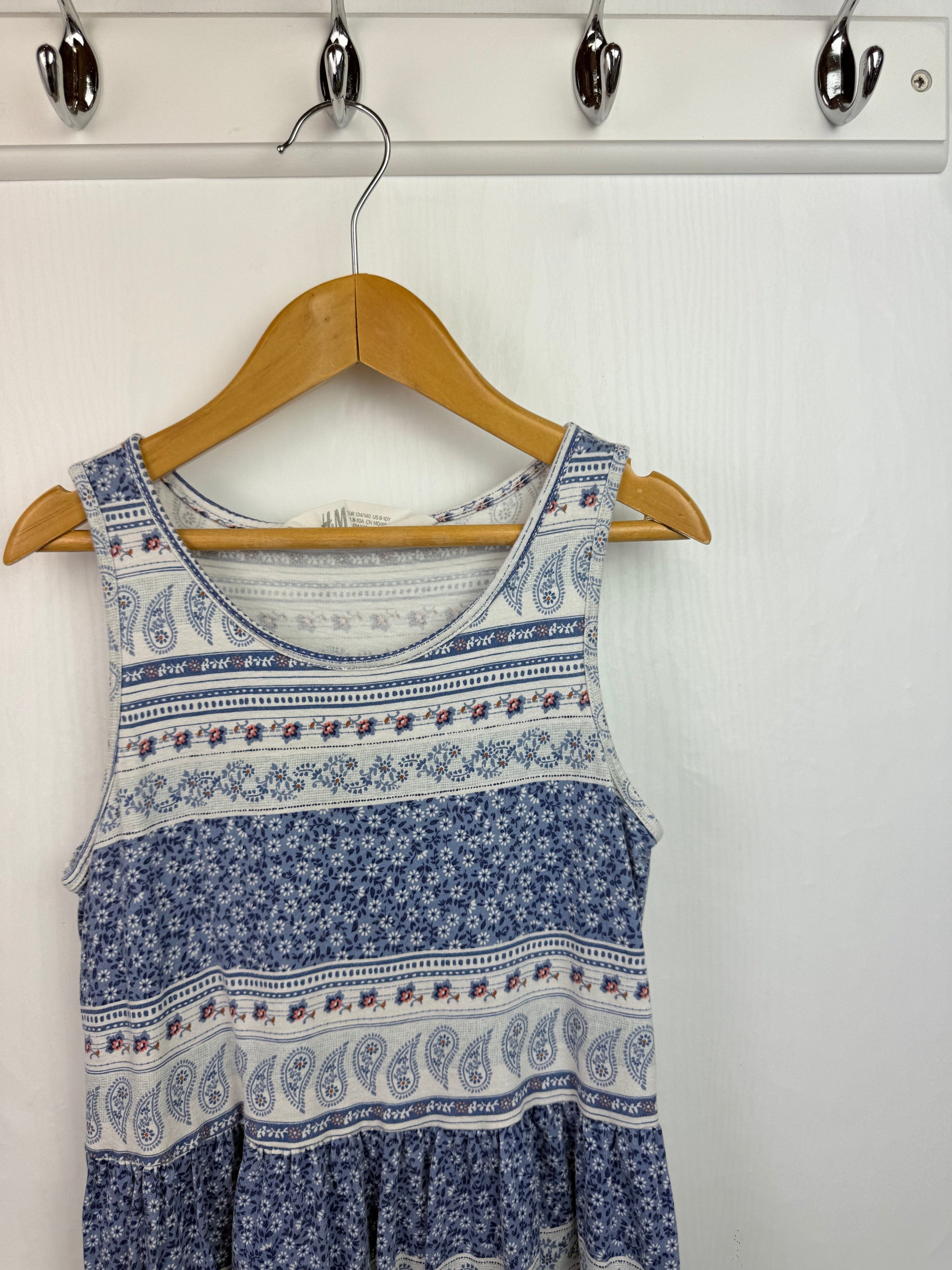 H&M Blue Floral Dress - Girls 8 - 10 Years - Little Ones Preloved. Second Hand Children's & Preloved Baby, Kids, Girls & Boys Clothes. UK online