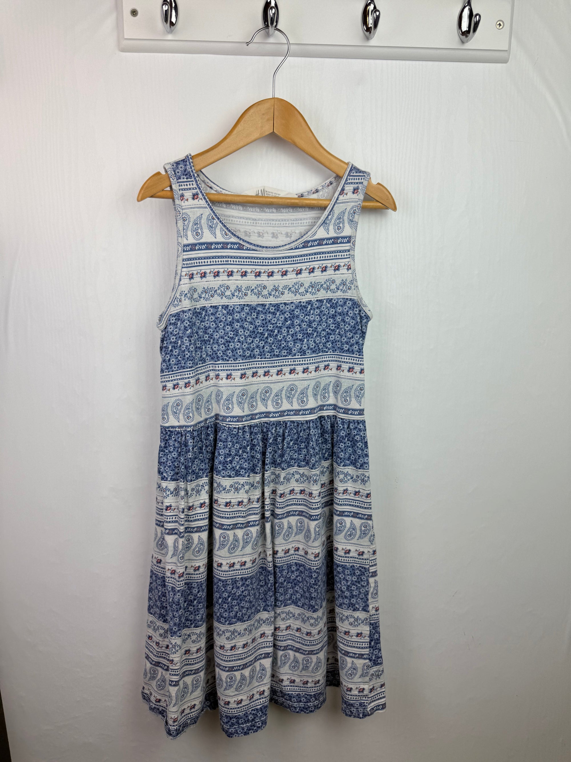 H&M Blue Floral Dress - Girls 8 - 10 Years - Little Ones Preloved. Second Hand Children's & Preloved Baby, Kids, Girls & Boys Clothes. UK online
